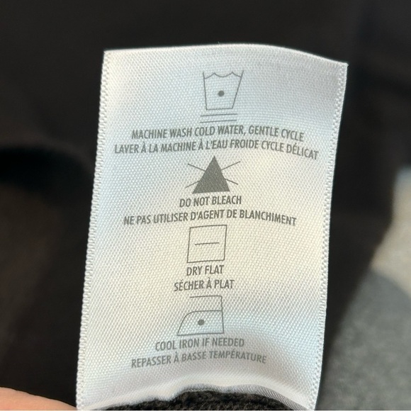 DENVER Hayes Dark chocolate brown knit sweater snake print collar/cuff Sz L - Picture 10 of 13